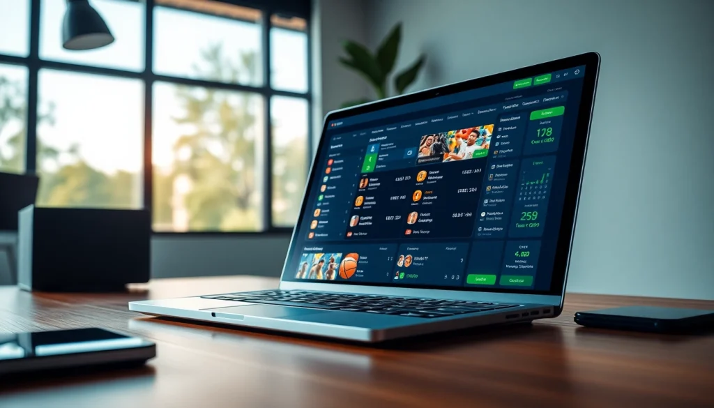 An engaging online betting platform interface for 8xbet.com.se showcasing sports events and live odds.