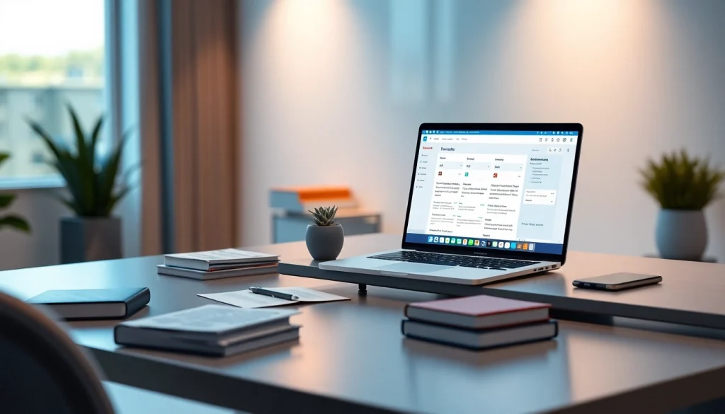 Youdao Translate interface displayed on a modern laptop in a professional workspace.