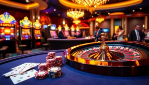 Players enjoying an exciting game at hz88 vip casino with vibrant tables and engaging atmosphere.