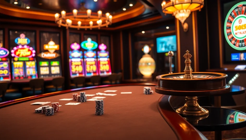 Experience thrilling poker action at rikvip with vibrant chips and luxurious casino ambiance.