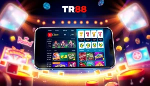 TR88 online casino app interface showcasing thrilling games and betting features.