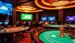 Experience the thrill of j88 gaming at a vibrant casino atmosphere with engaging players.