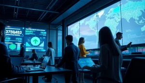 快连下载 innovative network accelerator in a modern office with tech-savvy professionals.