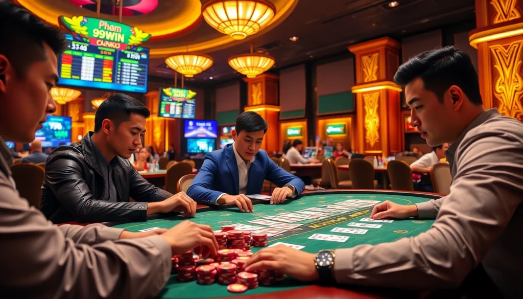 Engage in Phỏm 99WIN, an exciting online card game featuring vibrant gameplay and strategic action.