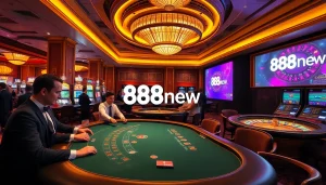 Experience the excitement of high-stakes poker and vibrant slot machines at 888new casino.