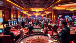 Experimente jogos de alto risco com 69Y em um cassino opulento repleto de mesas e emoção.