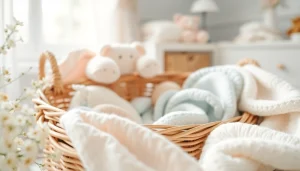 Verken stof voor pasgeboren baby's in een knusse babykamer met zachte texturen.