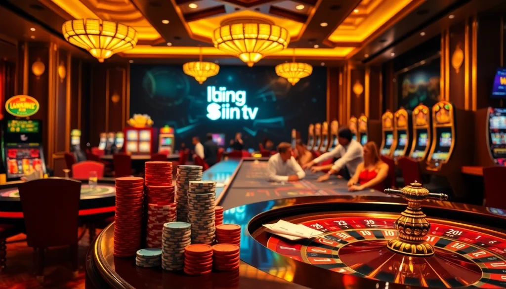 Experience the thrill of gambling with lương sơn tv in a luxurious casino atmosphere.