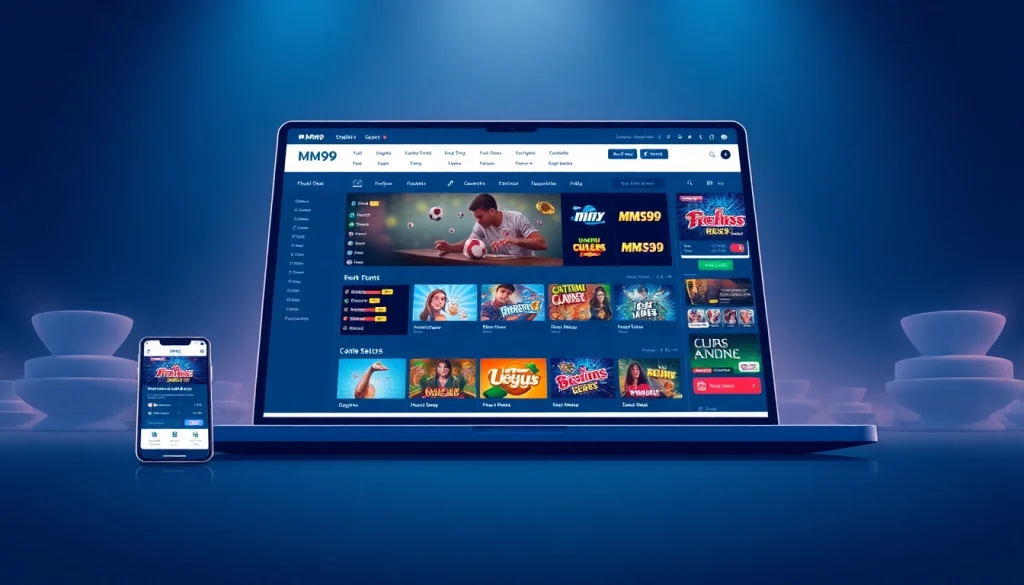 MM99 online gaming platform showcasing sports betting and casino games.