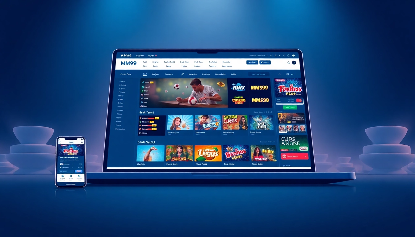 MM99 online gaming platform showcasing sports betting and casino games.