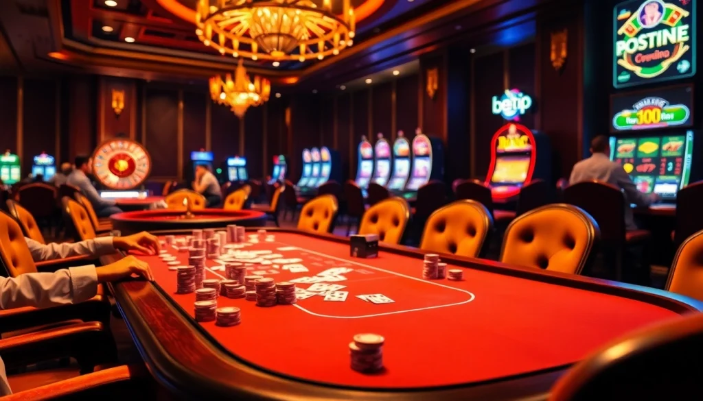 Hoạt động poker ở mức cược cao tại BetVIP casino, cho thấy người chơi trong một không gian sang trọng.