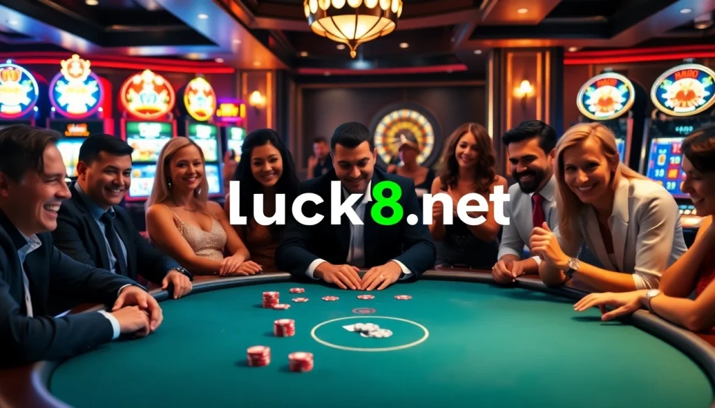 Tham gia cùng những pha hành động đầy kịch tính tại https://luck8.net với bàn poker sôi động tại một casino sang trọng.