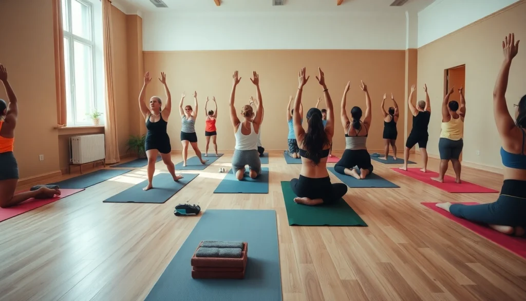 穏やかなヨガスタジオで参加者が静かなポーズを練習している様子のホットヨガ おすすめ