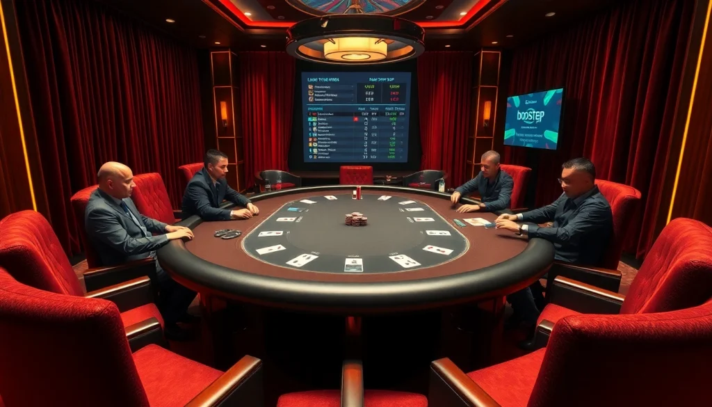 Experience the thrill of poker at a luxury casino featuring boosterjp's engaging gameplay elements.