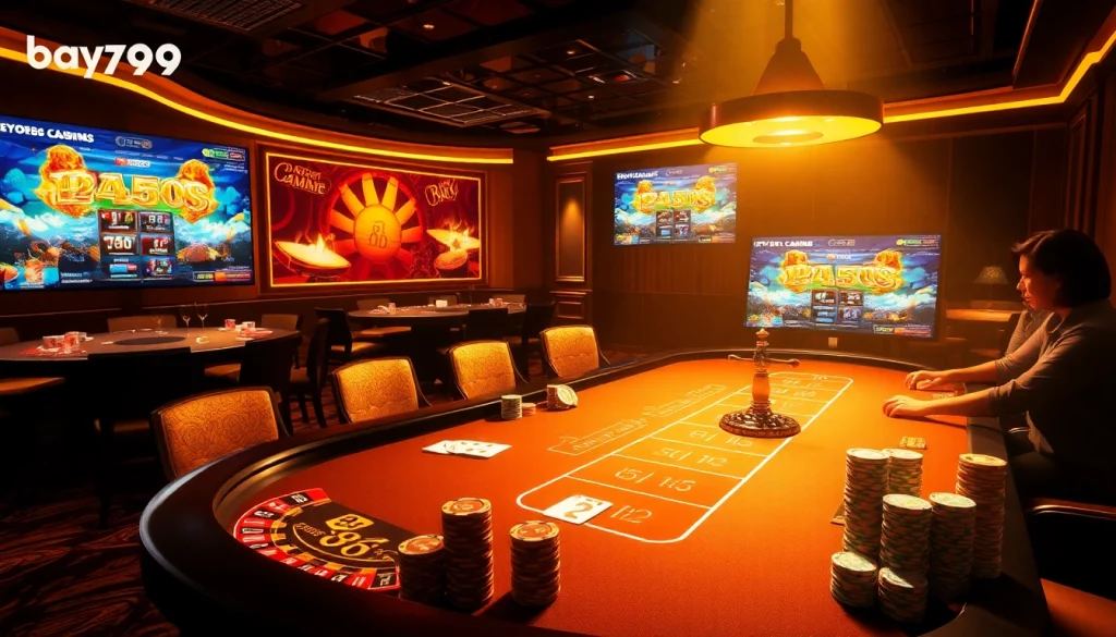 Engaged players enjoying an exciting poker game at Bay789 Casino, showcasing premium gaming experience.