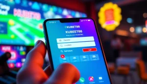Nạp Tiền KUBET88 – Bước Thiết Yếu Để Trải Nghiệm Giải Trí showcased in a vibrant online gaming interface on a smartphone.