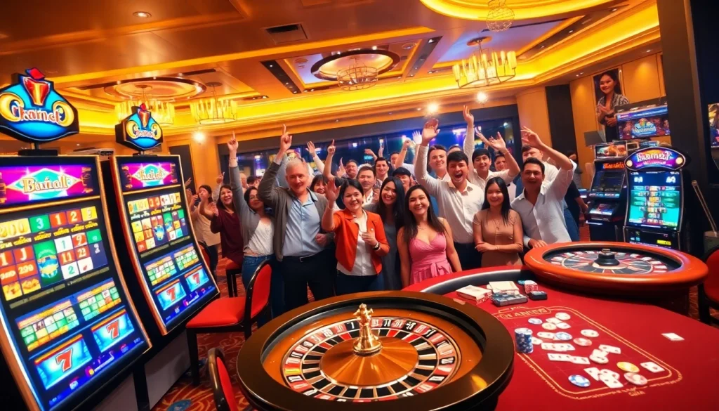 Experience the thrill of the casino at nhà cái 89bet with vibrant gaming scenes and exhilarating players.