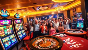 Experience the thrill of the casino at nhà cái 89bet with vibrant gaming scenes and exhilarating players.