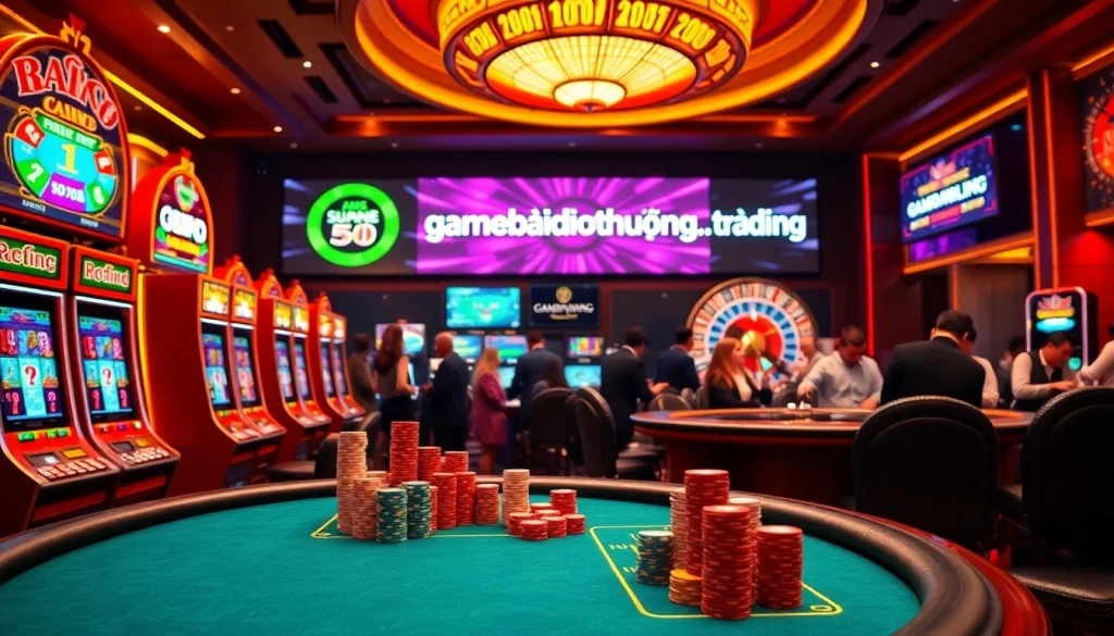 Experience the thrill of gamebaidoithuong.trading in a luxurious casino setting.