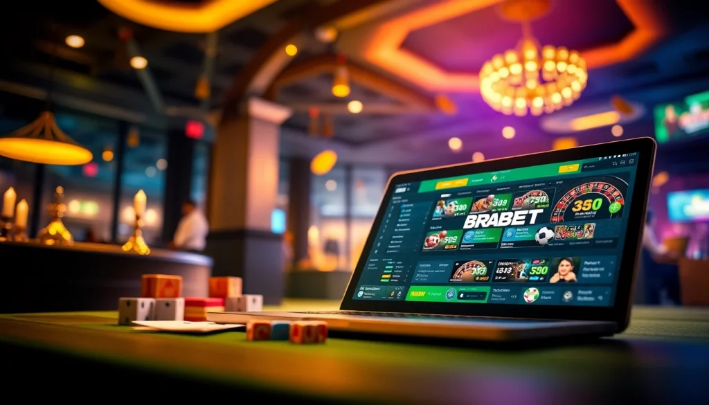 Exciting online betting environment showcasing BRABET's digital casino interface and gaming elements.