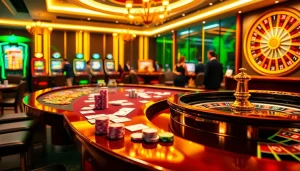 Experience thrilling casino gaming at 69vn.gb.net with lively tables, chips, and players engaged in the action.
