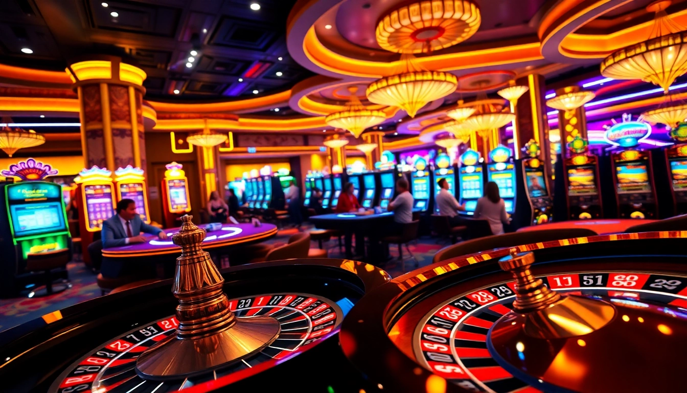 Main game area featuring Planet77 APK with vibrant colors and lively players at a casino.