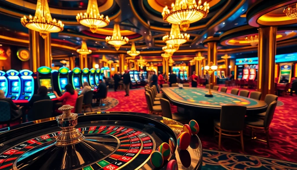 Engage with the excitement of gambling at https://79king.hiphop/, showcasing players at a lavish roulette table.
