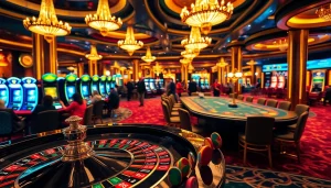 Engage with the excitement of gambling at https://79king.hiphop/, showcasing players at a lavish roulette table.