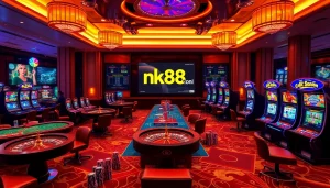 Navigating the vibrant online casino interface at nk88.onl with dynamic games and betting opportunities.