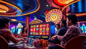 Enjoying the thrill of slot game terbaru di sini with vibrant casino atmosphere and exciting gameplay.