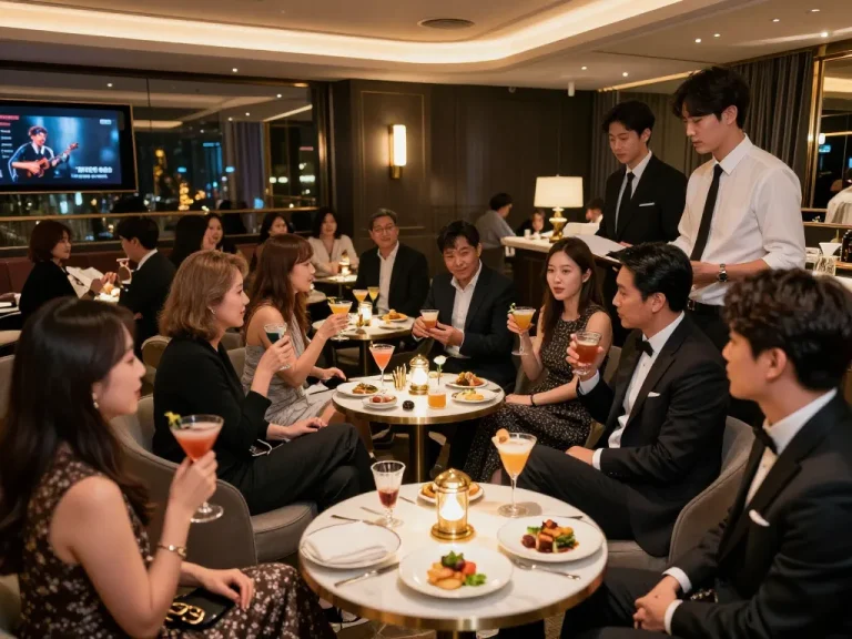 Experience a luxurious night out at 강남쩜오 with elegant decor and attentive service.