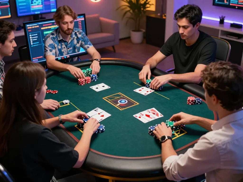 Engaging gameplay on rikvip platform displayed on a tablet, showcasing poker strategies.