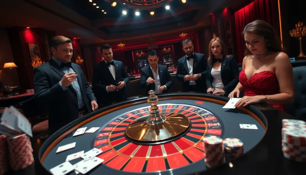 Action-packed scene at a 33WIN casino table with players engaged in a high-stakes game.