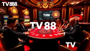 Experience high-stakes poker at a luxurious casino featuring TV88.