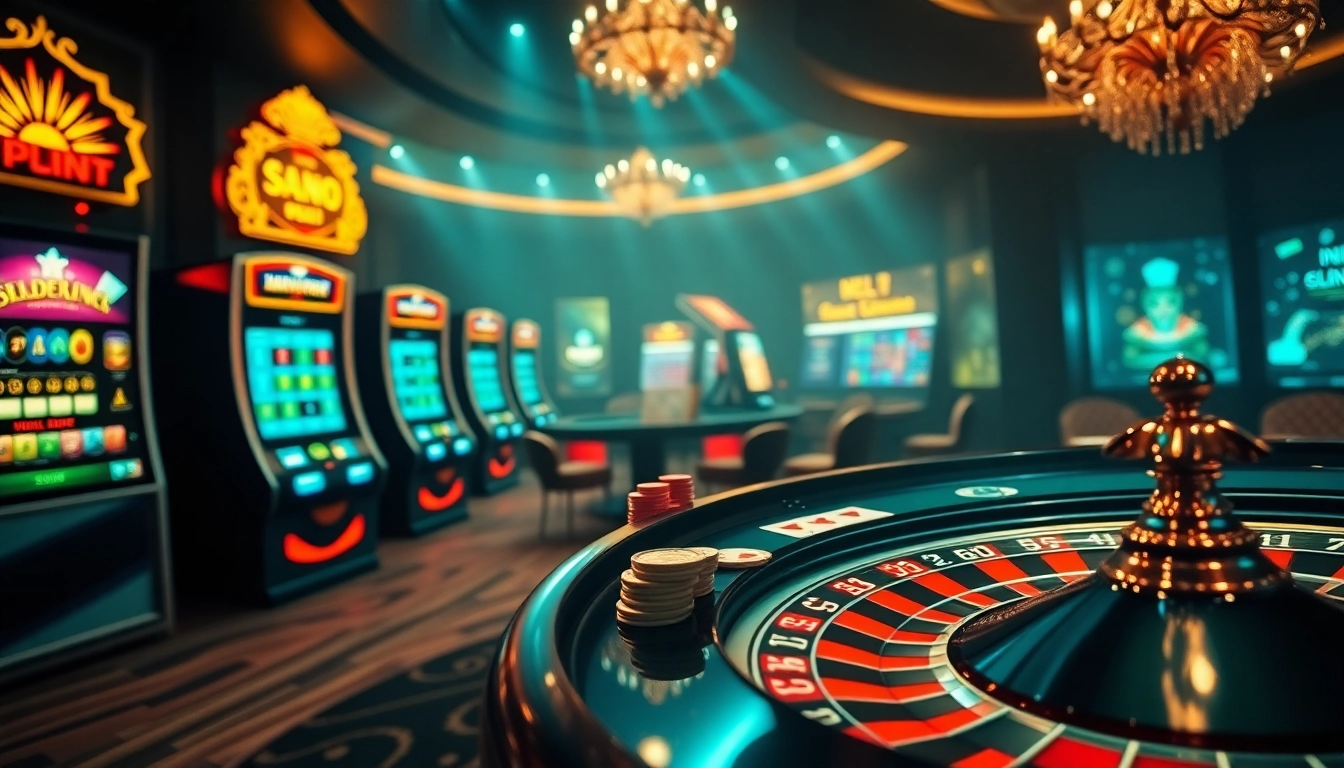 Vivez un gameplay palpitant au casino en ligne avec des machines à sous vibrantes et une élégante table de roulette.