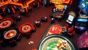 Experience the excitement of mm88 online gambling with vibrant casino visuals and intense gameplay.