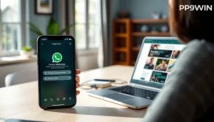 PP9WIN registration guide showing WhatsApp support for easy onboarding.
