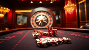 Players enjoying a thrilling poker game at an F8BET-themed casino table.