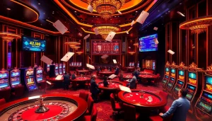 Cổng game hitclub offers exhilarating gaming experiences with vibrant casino elements like roulette and slot machines.