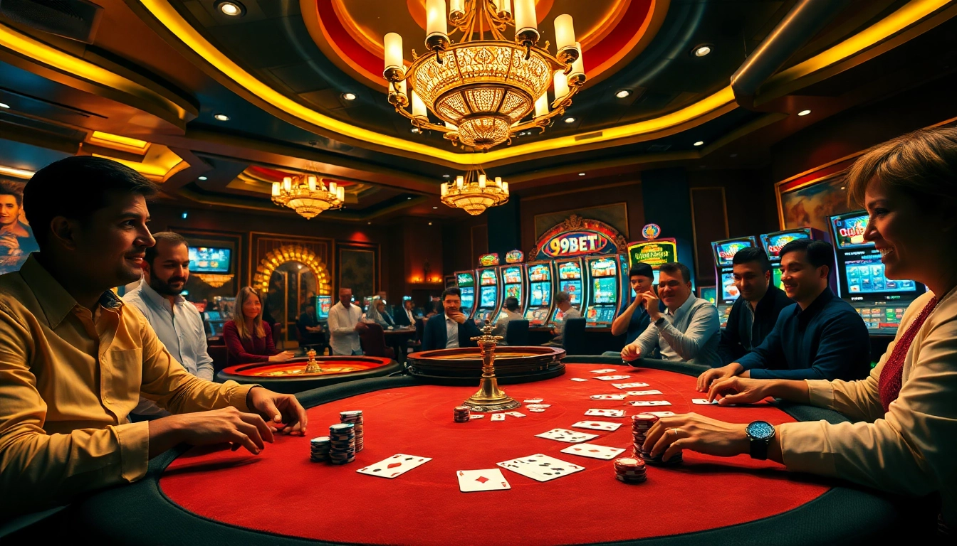 Experience the thrill of winning at 9BET in a luxurious casino setting.