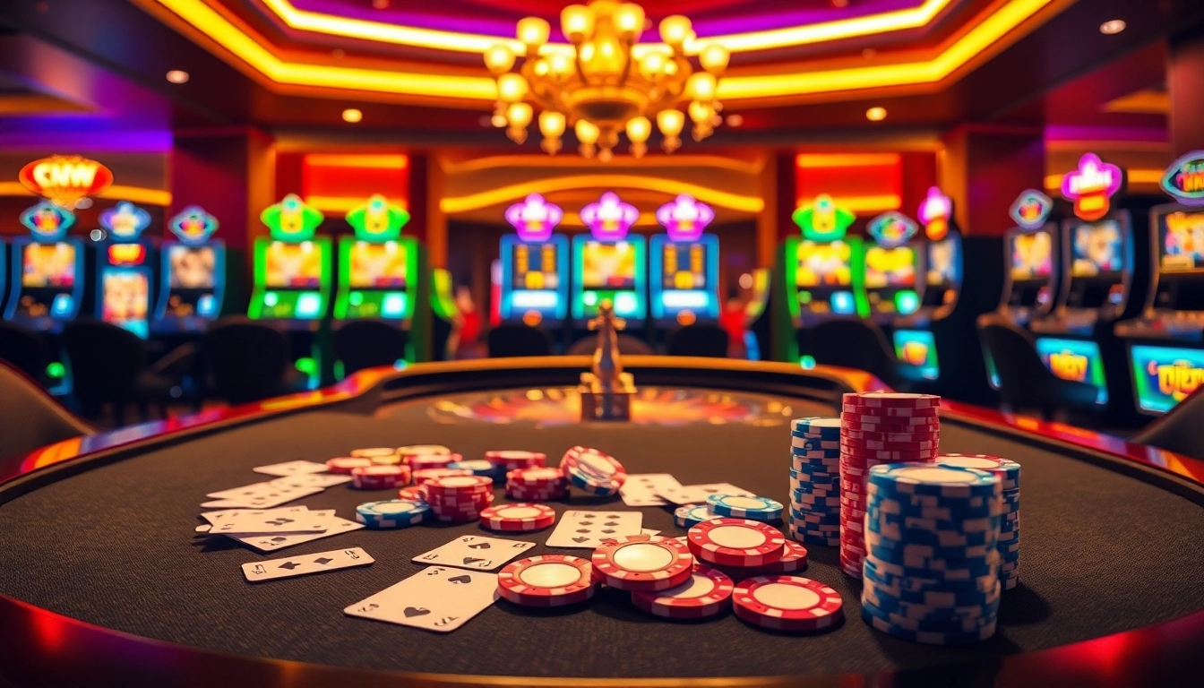 Cakhiatv captivates gamblers with a lively casino scene featuring poker chips, cards, and the thrill of play.