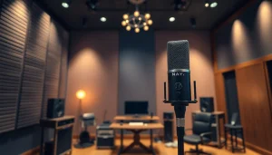 CM88 microphone showcased in a warm, professional sound studio setting.