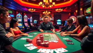 Experience the thrill of gambling at Hi88 with luxury poker games and vibrant casino visuals.