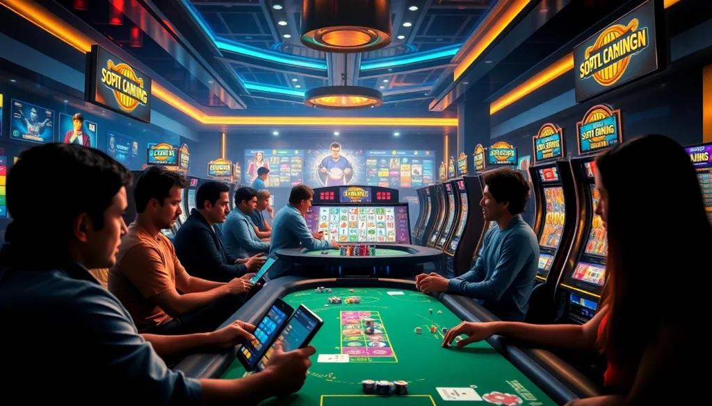 Exciting gaming scene at https://789beta2.com/ showcasing poker, sports betting, and vibrant casino slots.