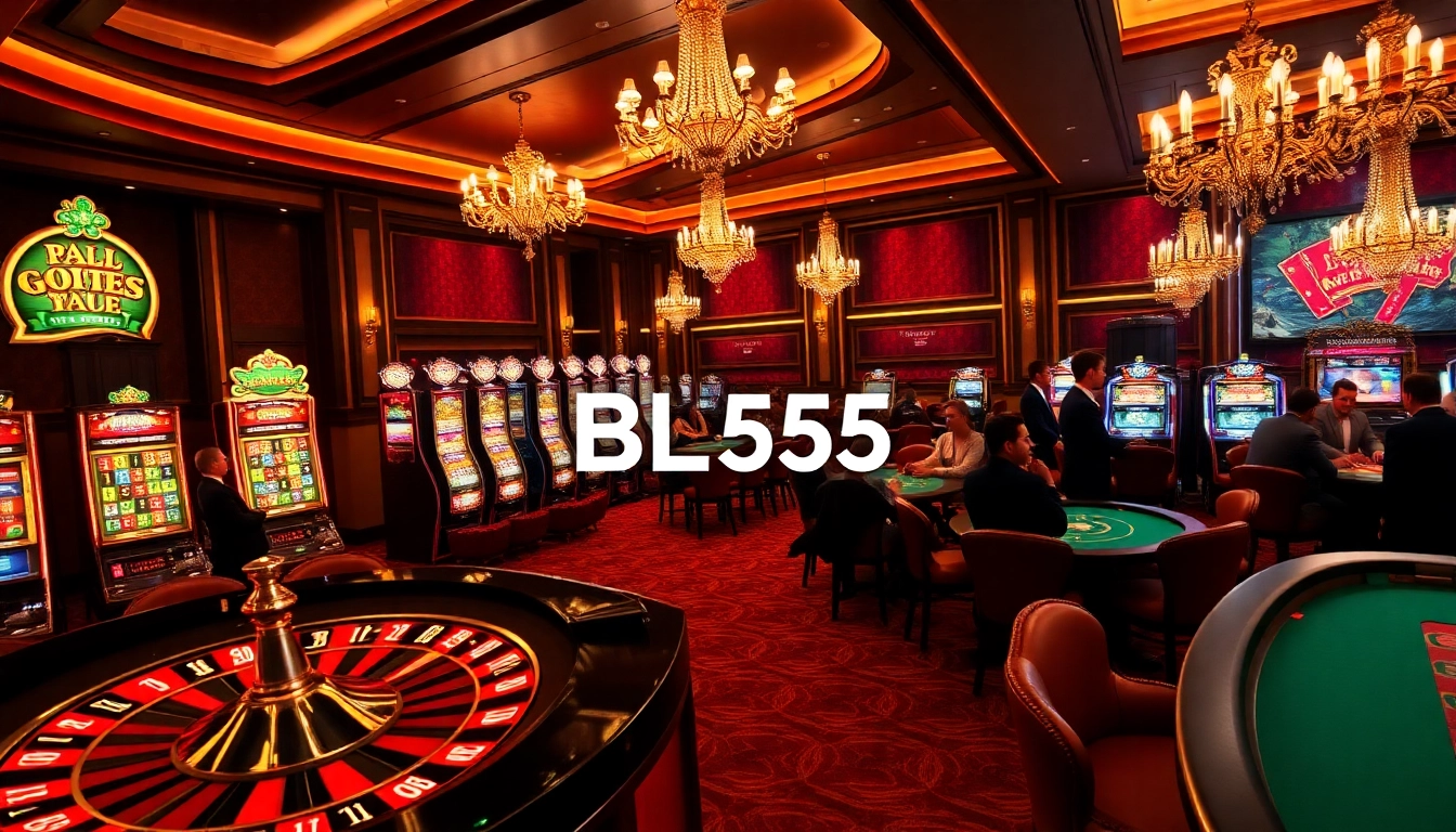 Experience the excitement of gambling at BL555 with an elegant casino atmosphere featuring roulette, poker, and slot machines.