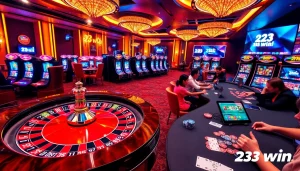 Experience the excitement of online gambling with 23win featuring dynamic poker games and roulette action.