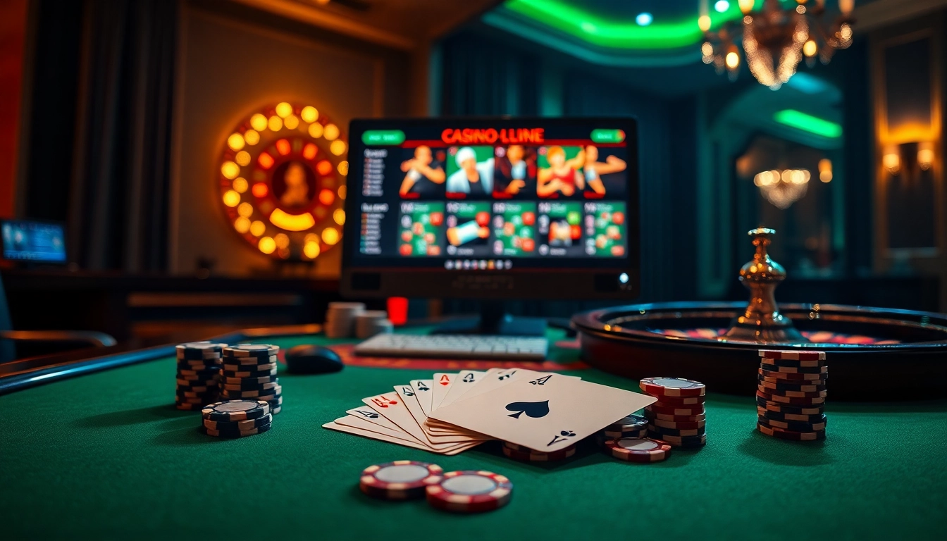Engager les joueurs dans une expérience de casino en ligne avec des jetons de poker et une roue de roulette.
