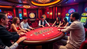 Players enjoying a high-stakes poker game at https://789win.associates/, showcasing an inviting casino atmosphere.