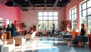 Experience the melhor salão de cabelo with vibrant decor, expert stylists, and a welcoming atmosphere.