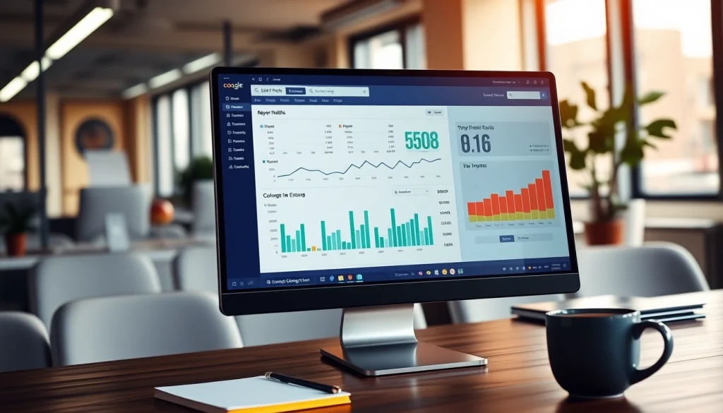 Analyze SEO Rank Tracker metrics and performance on a professional interface.